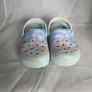 Clogs Classic Slip On Lined Clogs Pastel Tie Dye Multicolor Girls Size 1
